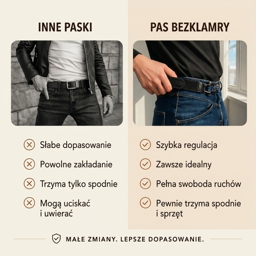 BezKlamry – elastyczny pasek bez klamry do spodni