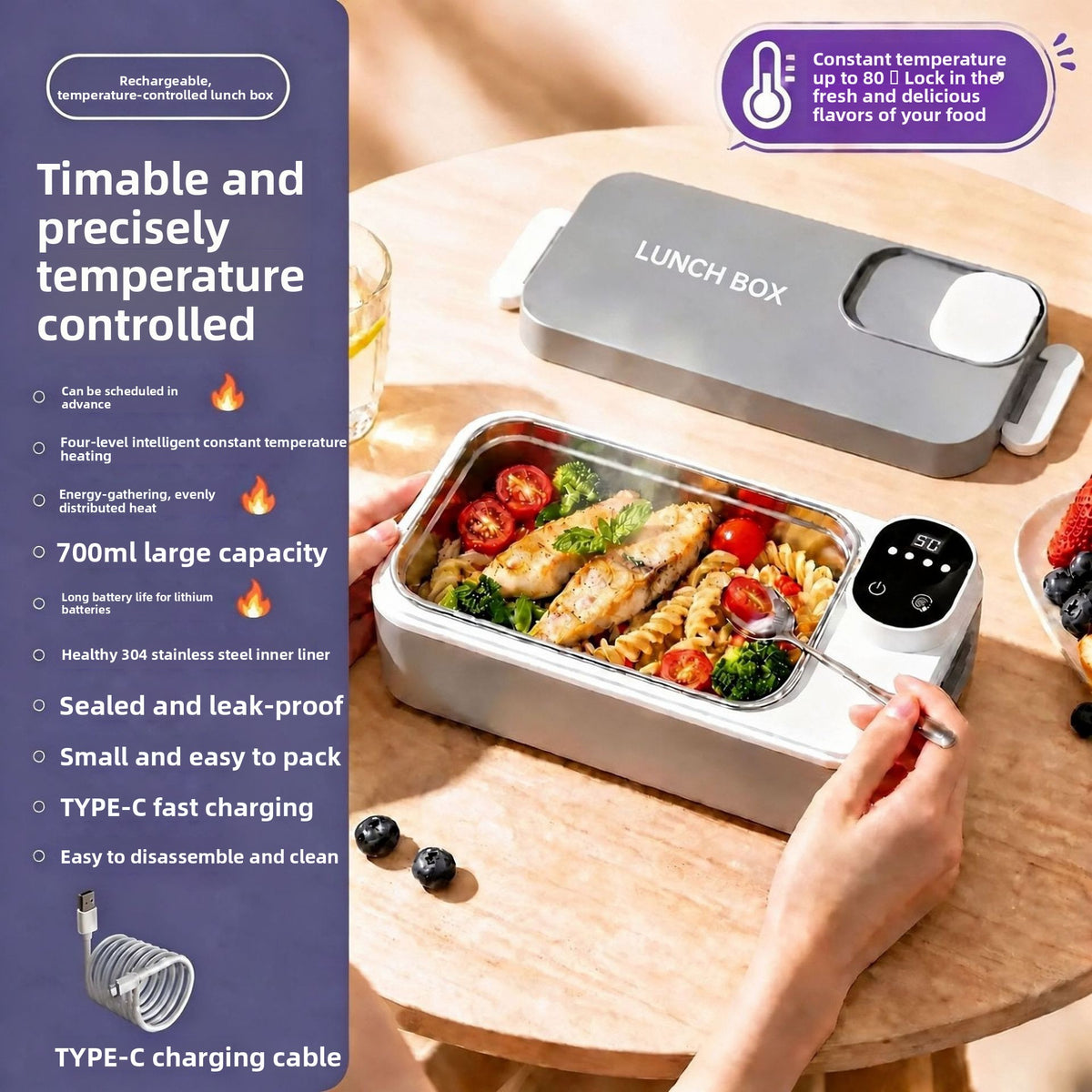 ObiadNaCiepło – bezprzewodowy podgrzewany lunchbox na akumulator